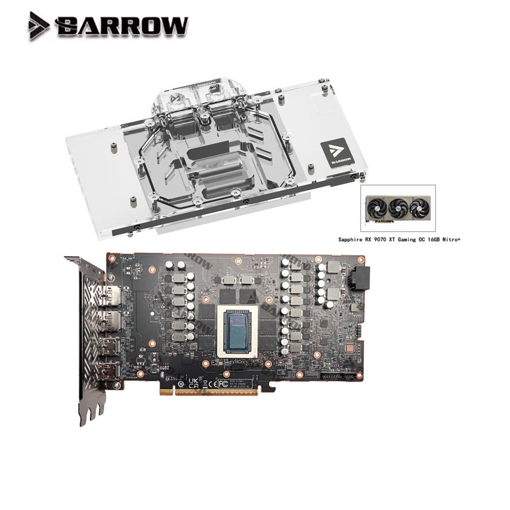 Rx 9070 Xt - Blok wodny GPU Barrow do karty
