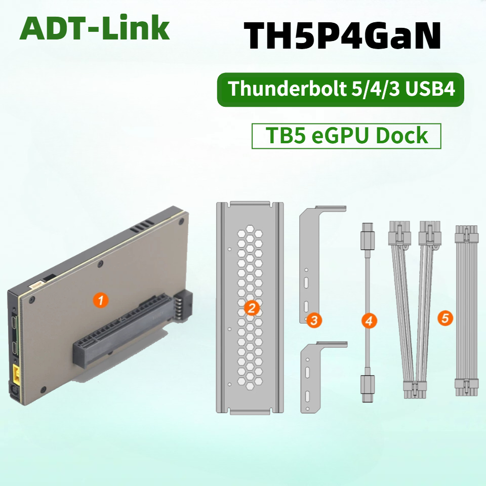Gpu External Dock Egpu Thunderbolt 4 - TH5P4GaN Laptop Thunderbolt 5/4 USB4 Zewnętrzna