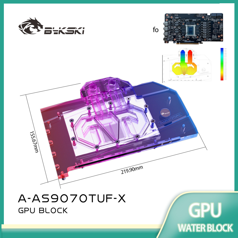 Rx 9070 Xt - Bykski Blok GPU do ASUS Radeon