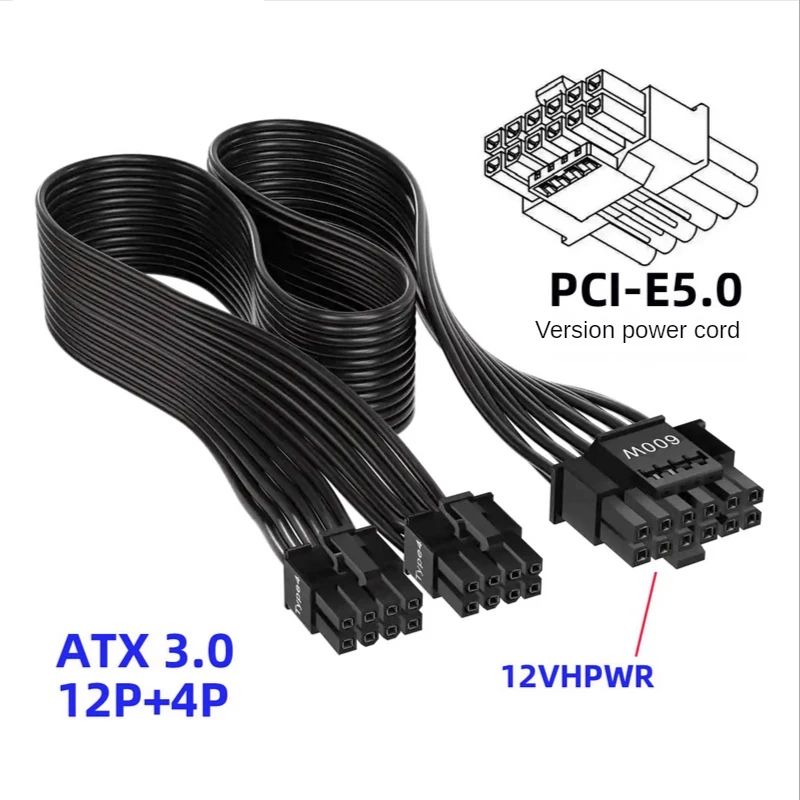 Kabel zasilający 12VHPWR ATX3. – Dual 8Pin To 16Pin 12Vhpwr Cable recenzja i cena