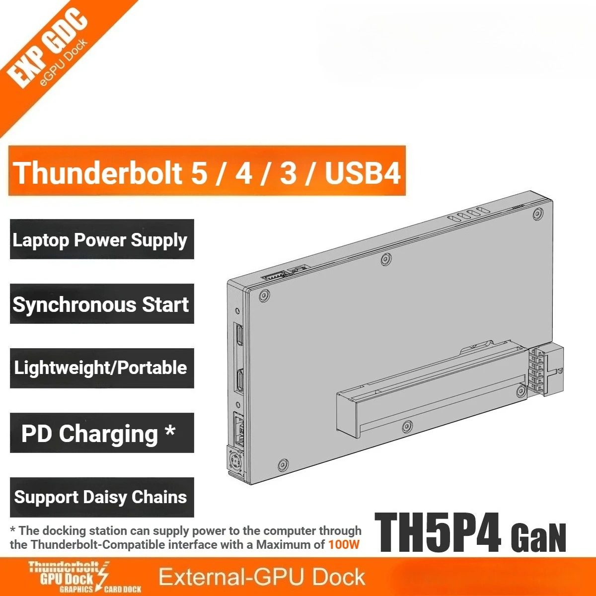 TH5P4GaN Laptop Thunderbolt 5/ – Gpu External Dock Egpu Thunderbolt 4 recenzja i cena
