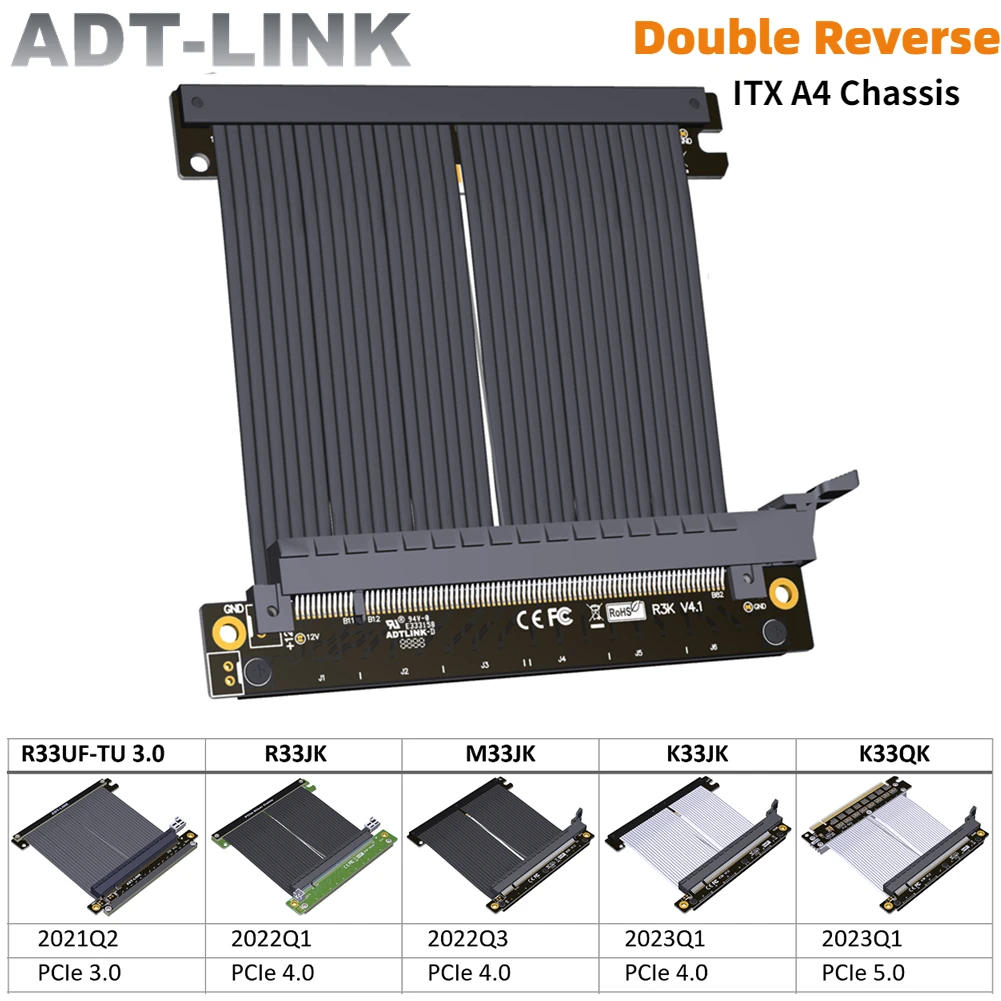 Kabel przedłużający ADT Gen 5/ – Itx Gpu Riser Pcie 4.0 16X recenzja i cena