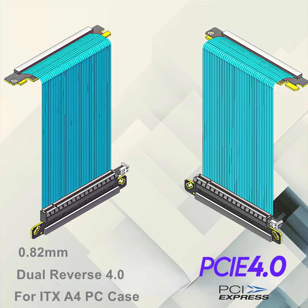 Podwójny kabel riser PCIe 4.0  – Itx Gpu Riser Pcie 4.0 16X recenzja i cena