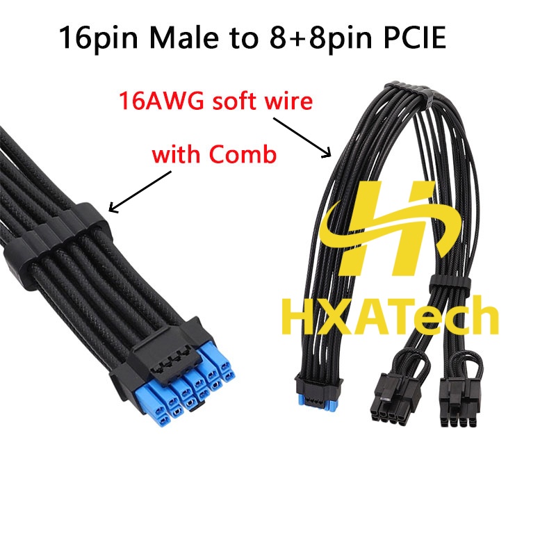 HXATech-Colorful Kabel zasilaj – Dual 8Pin To 16Pin 12Vhpwr Cable recenzja i cena